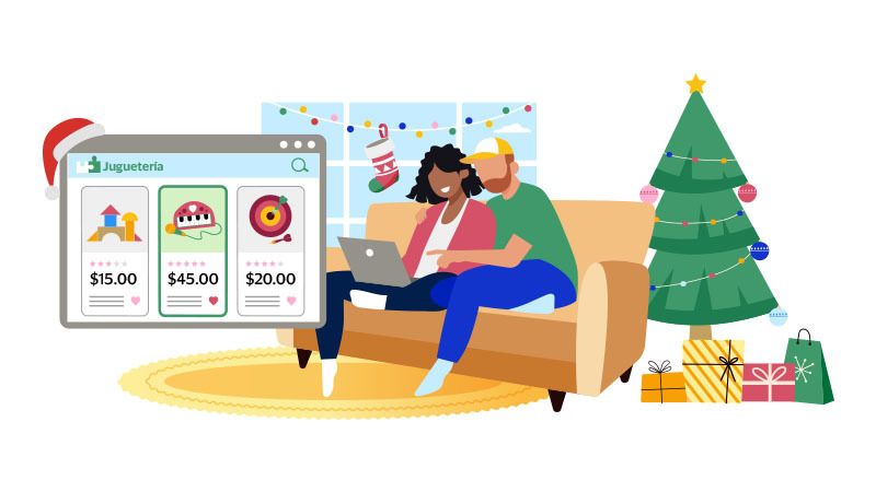 pareja en navidad